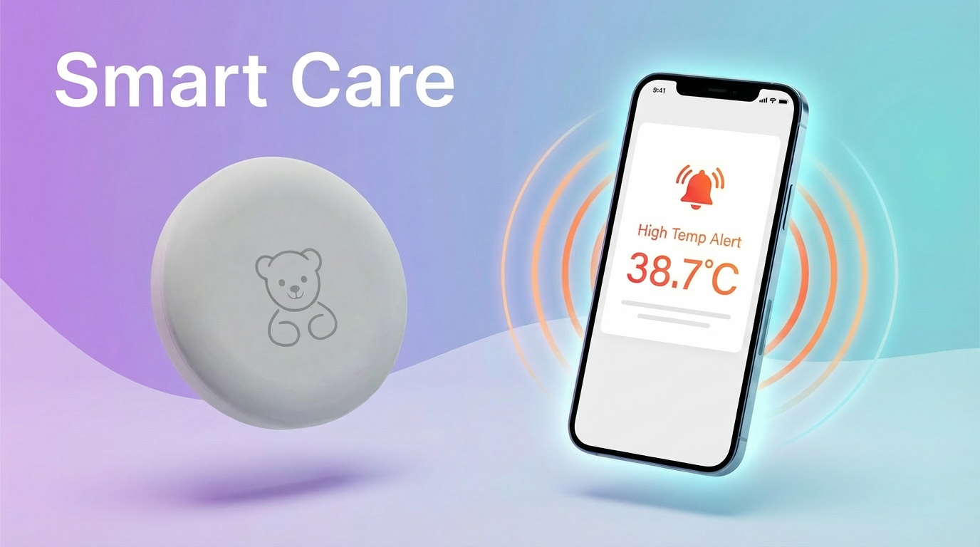 Nou 2026 - Termometru pentru bebeluși Smart Care și 20 de plasturi