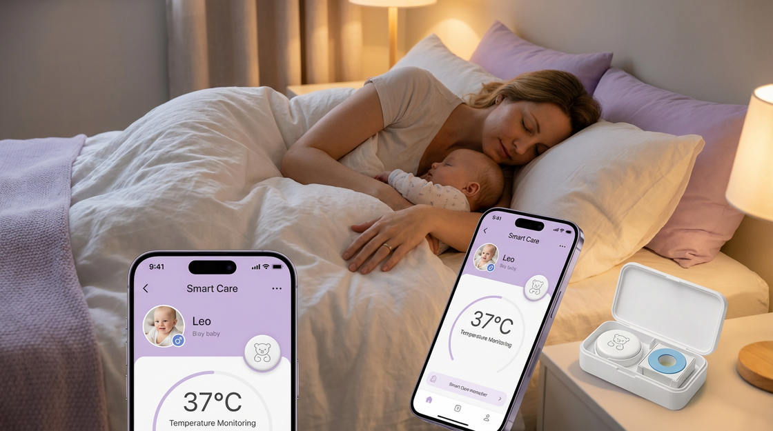 Nou 2026 - Termometru pentru bebeluși Smart Care și 20 de plasturi