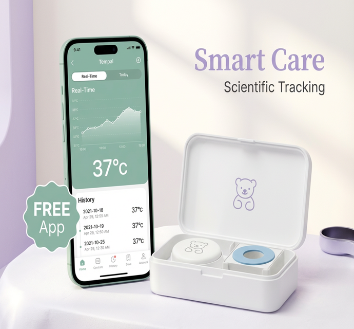 Nou 2026 - Termometru pentru bebeluși Smart Care și 20 de plasturi