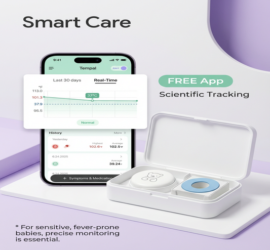 Nou 2026 - Termometru pentru bebeluși Smart Care și 20 de plasturi