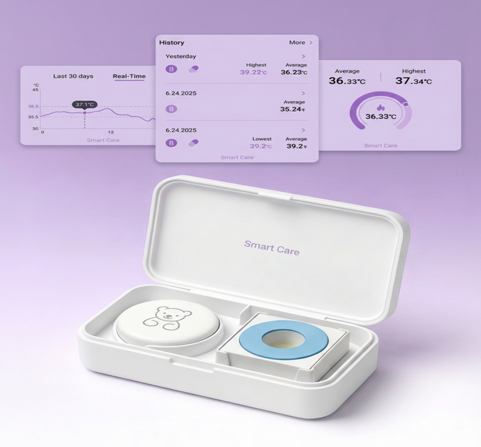 Nou 2026 - Termometru pentru bebeluși Smart Care și 20 de plasturi